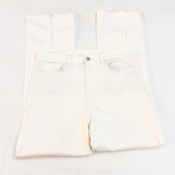 7 for all Mankind Easy Boot White Denim Jeans Size 31 - Picture 4 of 9
